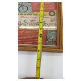 Rare Framed Vintage 1966 Schwinn Fastback Bicycle Advertisement