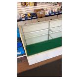 60" Glass Display Case with Green Felt Lining