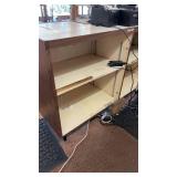Used Store Cash Register Counter with Shelving and Drawer