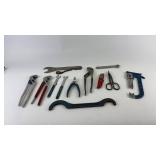 Assorted Hand Tools Collection Including Wrenches and Pliers