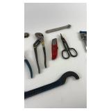 Assorted Hand Tools Collection Including Wrenches and Pliers