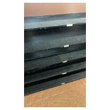 Black Wooden Shelving Unit Previously Used for Skate Storage