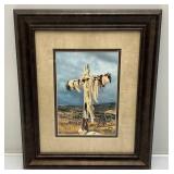 Matt Blair Autographed Cross Photo Framed Signed Front & Back 10 1/2" x 12 1/2"