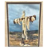 Matt Blair Autographed Cross Photo Framed Signed Front & Back 10 1/2" x 12 1/2"