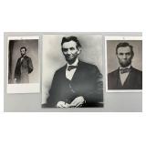 Misc. Abraham Lincoln Photographs Largest Is 8" x 10"