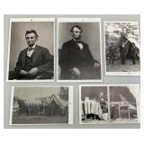 Misc. Abraham Lincoln Photographs Largest Is 8" x 10"