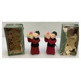 Misc. Vintage Oriental Porcelain Figures & More (Most 4" Tall) In Original Boxes (Boxes Beat Up)