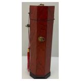 Vintage Chinese Hexagonal Scroll Box With Vintage Oriental Scroll 11 1/2" L x 31" H