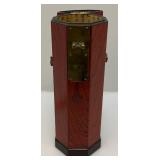 Vintage Chinese Hexagonal Scroll Box With Vintage Oriental Scroll 11 1/2" L x 31" H