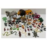 Misc. Vintage Rubber Animals Lot Including 18" Lion & More
