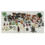 Misc. Vintage Rubber Animals Lot Including 18" Lion & More