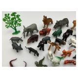 Misc. Vintage Rubber Animals Lot Including 18" Lion & More