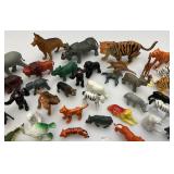 Misc. Vintage Rubber Animals Lot Including 18" Lion & More