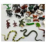 Misc. Vintage Rubber Animals Lot Including 18" Lion & More
