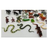 Misc. Vintage Rubber Animals Lot Including 18" Lion & More