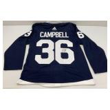 Autographed Toronto Maple leafs Jack Campbell Fanatics Authentic Navy 2022 Heritage Classic Adidas Authentic Jersey Size 54 US