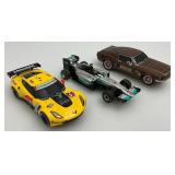 Vintage Slot Car Track With Four Slot Cars (Seems Complete)