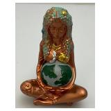 Zen Bless Crystals Tree, 7 Chakra healing Crystals Tree Gaia Te Fiti Storage Tray With Koi Fish, Yoga Meditation Zen Home Décor Set