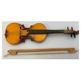 Vintage Miniature Wood Violin Décor Piece 13"