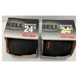 Group OF Misc. Bell, Schwinn Brand Mountain Bike Tires With Flat Defense & Puncture Guard (NIB)1=20" 2= 24" 1=700c