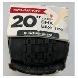 Group OF Misc. Bell, Schwinn Brand Mountain Bike Tires With Flat Defense & Puncture Guard (NIB)1=20" 2= 24" 1=700c