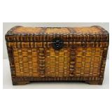 Two Ornate Decorative Trunks (1= 20"L x 12 3/4"h x 13"W) (1= 19 1/2"L x 12" H x 11 3/4" W)