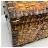 Two Ornate Decorative Trunks (1= 20"L x 12 3/4"h x 13"W) (1= 19 1/2"L x 12" H x 11 3/4" W)