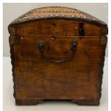 Two Ornate Decorative Trunks (1= 20"L x 12 3/4"h x 13"W) (1= 19 1/2"L x 12" H x 11 3/4" W)