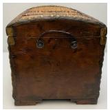 Two Ornate Decorative Trunks (1= 20"L x 12 3/4"h x 13"W) (1= 19 1/2"L x 12" H x 11 3/4" W)