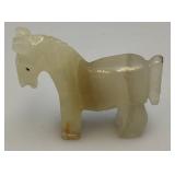 Vintage Marbled Yellow Onyx Carved Lion Statue With Base 11" & More