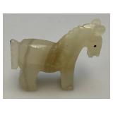 Vintage Marbled Yellow Onyx Carved Lion Statue With Base 11" & More