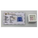 Sndra Gemological labs (Lab Created) 7.0 CT. Radiant Shape Opal (Pink)With Card (In Protective Case)