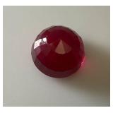 GGL Labs (Lab Created) 105.65 Ct Round Cut Pink Corundum With Card (In Protective Case)