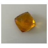 GG IJ Gems Gemological Institute Of Jaipur (Lab Created) 25.65 CT Cushion Cut Blue Yellow Citrine With Card (In Protective Case)