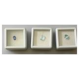 Misc. (Lab Created) Gems (In Protective Sleeves) Including 1.1Ct Pink Amethyst, 1.14 CT Blue Zircon, 1.17 Ct. Sky Blue Topaz, 1.5 CT White Topaz, 2.09 CT Blue Kyadite & More