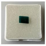 1.42CT  CT (Lab Created) Emerald Cut Green Dioptase  (In Protective Sleeve)