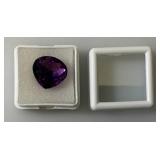 14.30 CT (Lab Created) Purple Amethyst (In Protective Sleeve)