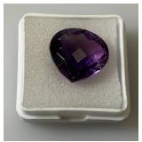 14.30 CT (Lab Created) Purple Amethyst (In Protective Sleeve)