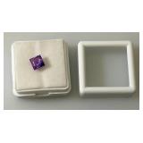 GDL (Lab Created) 1.70 CT Square Cut Purple Musgravite With Card (In Protective Case)