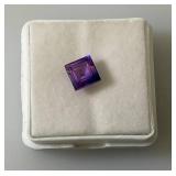 GDL (Lab Created) 1.70 CT Square Cut Purple Musgravite With Card (In Protective Case)