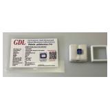 GDL (Lab Created) 3.30 CT Emerald Cut Blue Sapphire With Card (In Protective Case)