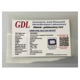 GDL (Lab Created) 3.30 CT Emerald Cut Blue Sapphire With Card (In Protective Case)