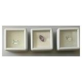 Misc. (Lab Created) Gems (In Protective Sleeves) Including 1.1Ct Pink Amethyst, 1.14 CT Blue Zircon, 1.17 Ct. Sky Blue Topaz, 1.5 CT White Topaz, 2.09 CT Blue Kyadite & More