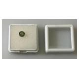 .99 CT (Lab Created) Round Green Sapphire With (In Protective Case)