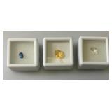 Misc. (Lab Created) Gems (In Protective Sleeves) Including 1.1Ct Pink Amethyst, 1.14 CT Blue Zircon, 1.17 Ct. Sky Blue Topaz, 1.5 CT White Topaz, 2.09 CT Blue Kyadite & More