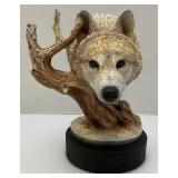 Collectible RICK CAIN Limited Edition Of  324/2500  "Artic Heir" Wolf/Rabbit Sculpture 9 1/4" Tall