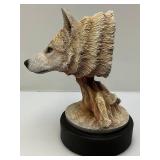 Collectible RICK CAIN Limited Edition Of  324/2500  "Artic Heir" Wolf/Rabbit Sculpture 9 1/4" Tall
