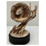 Collectible RICK CAIN Limited Edition Of  324/2500  "Artic Heir" Wolf/Rabbit Sculpture 9 1/4" Tall