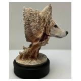 Collectible RICK CAIN Limited Edition Of  324/2500  "Artic Heir" Wolf/Rabbit Sculpture 9 1/4" Tall