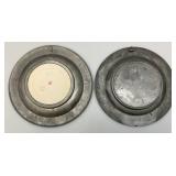 Very Cool Metal Drum Bucket 10 1/2" H x 10" W And Presidential Metal Plates